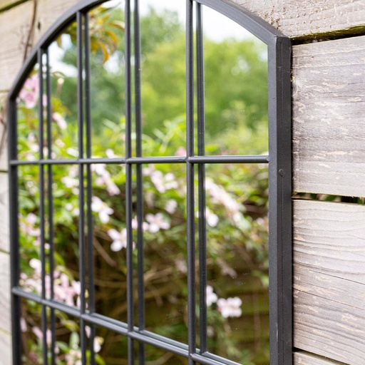La Hacienda - Black Industrial Arch Mirror