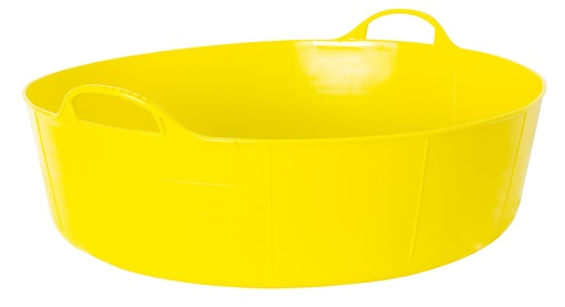 Red  Gorilla - Gorilla Tubs & Recycled Black Tubs - Large Shallow 35L -Yellow