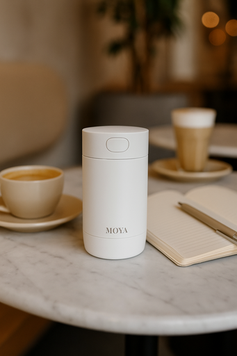 Moya "Ripple" 240ml Travel Coffee Mug White