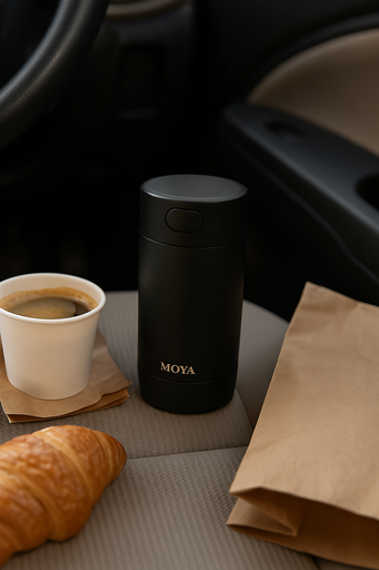 Moya "Surf" 350ml Travel Coffee Mug Black