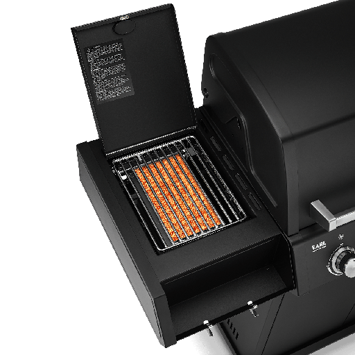 Burnhard Big EARL - 4-Burner Premium-Gas Grill - Black Edition 2025 with Cast Iron Grill Grate