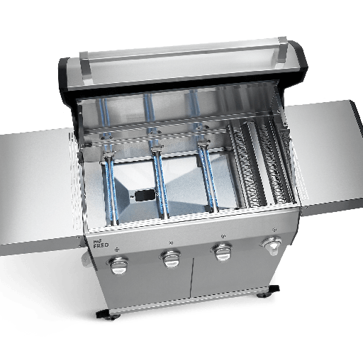 Burnhard Big FRED - 4-Burner Gas Grill Basic - Series 3 Stainless Steel with Stainless Steel Grate