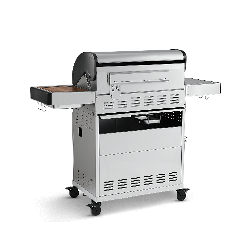 Burnhard Big FRED - 4-Burner Gas Grill Deluxe Stainless Steel - Series 3 With Stainless Steel Grate