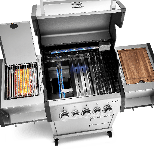 Burnhard EARL - 3-Burner Premium Gas Grill - Black Edition 2025 with Cast Iron Grill Grate