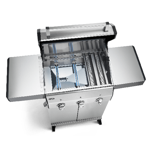 Burnhard FRED - 3-Burner Gas Grill Basic Edition - Series 3 Stainless Steel with Stainless Steel Grate