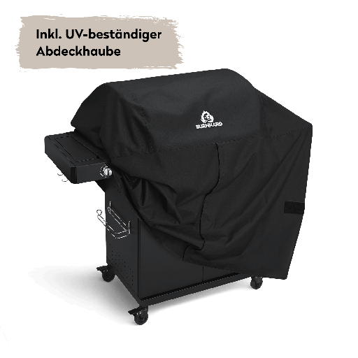 Burnhard FRED Deluxe - 3-Burner Gas Grill Deluxe Black Edition - Series 3 with Stainless Steel Grate