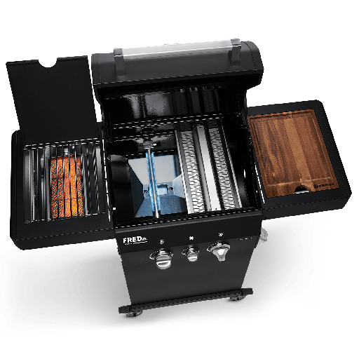 Burnhard FRED Jr. - 2-Burner Gas Grill Black Edition - Series 3 with Cast Iron Grate