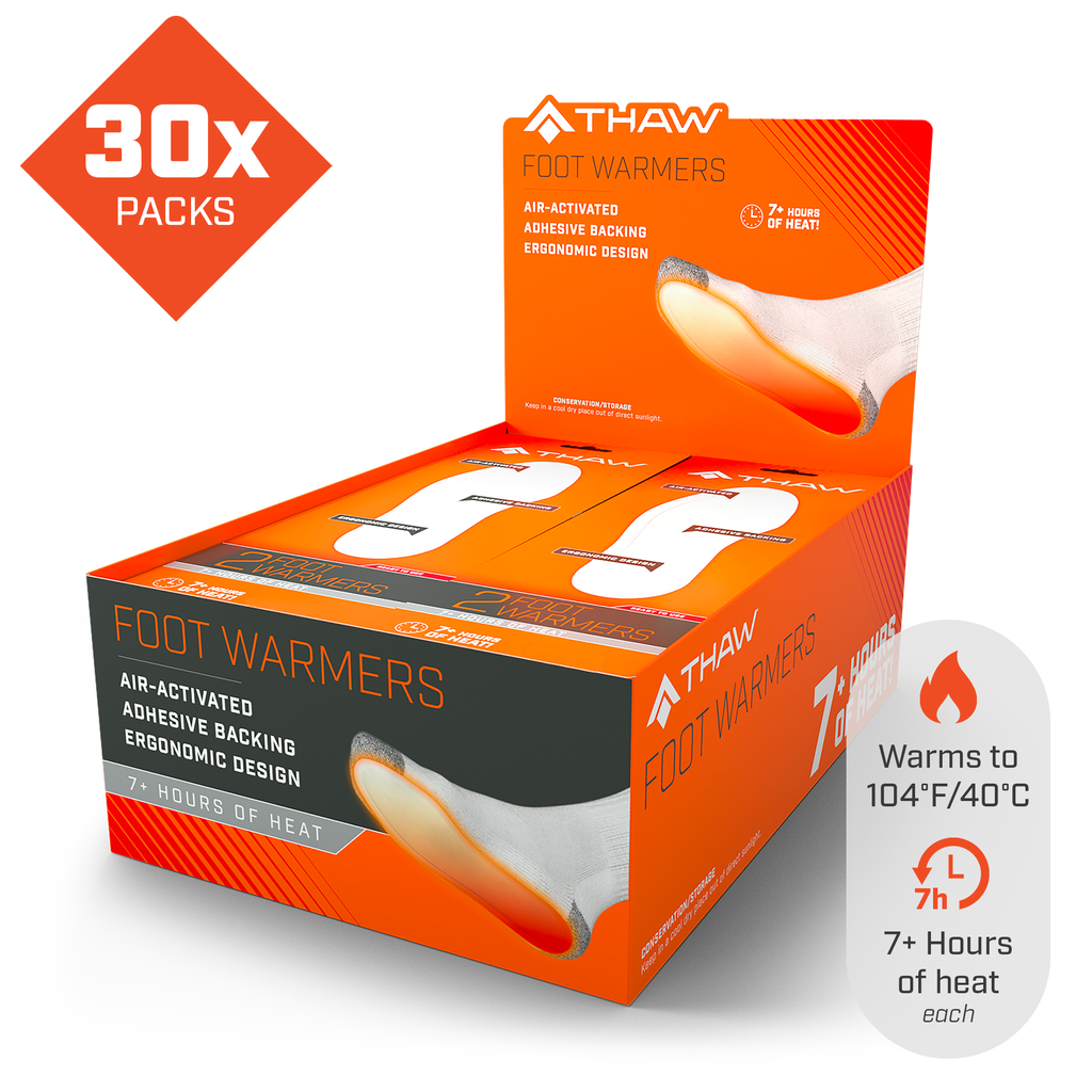 [THA-FOT-0003-POS] THAW - 30 Pairs-Disposable Insole Warmers - Large Image 