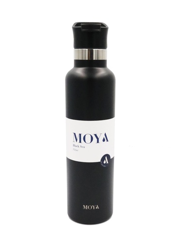 Moya - "Black Sea" 700ml Insulated Sustainable Water Bottle Montezuma Hills Spout Lid