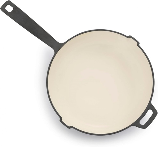 BareBones - Enamel Lined Cast Iron Skillet - 12 in - Vintage White