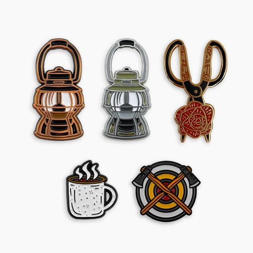 BareBones - Enamel Pin - Railroad - Olive Drab