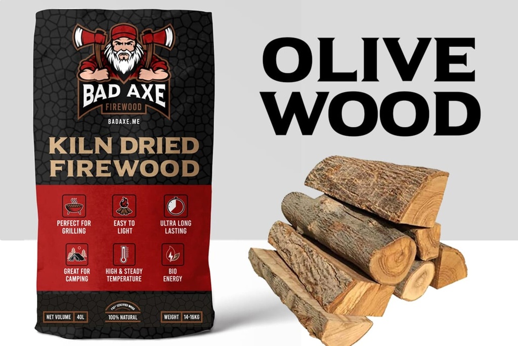 Bad Axe - Firewood - Olive 40L Sack Approx 15kg