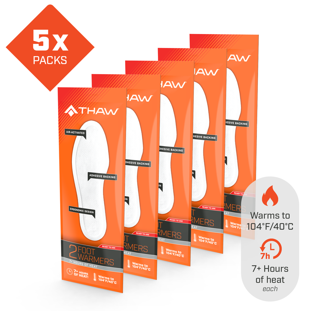 THAW - 5 Pair Pack-Disposable Insole Warmers - Small