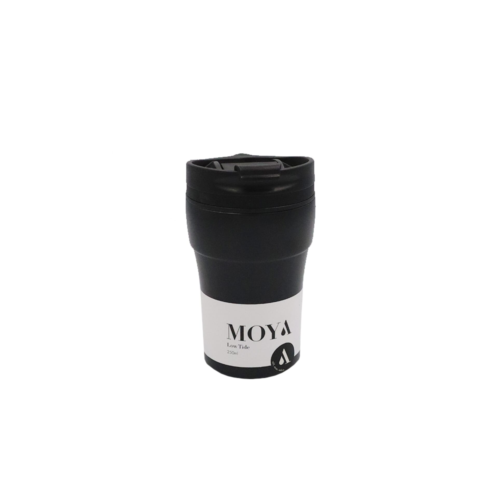 Moya "Low Tide" 250ml Travel Coffee Mug Black/Black