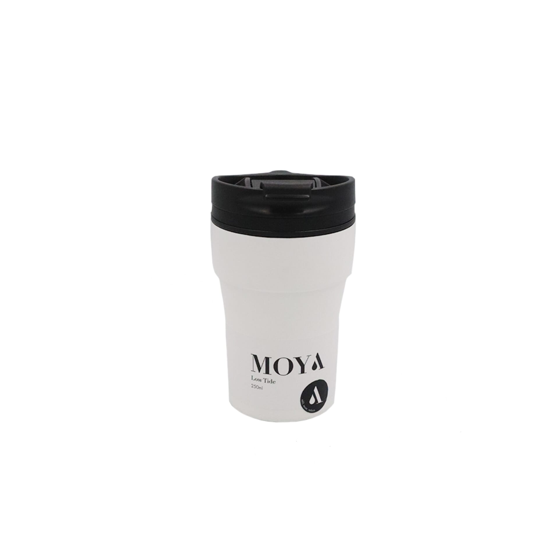 Moya "Low Tide" 250ml Travel Coffee Mug Black/White