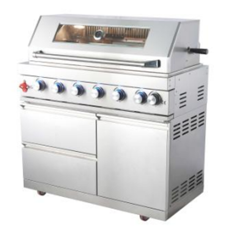 Fornizza 6 Burner Gas Grill Black
