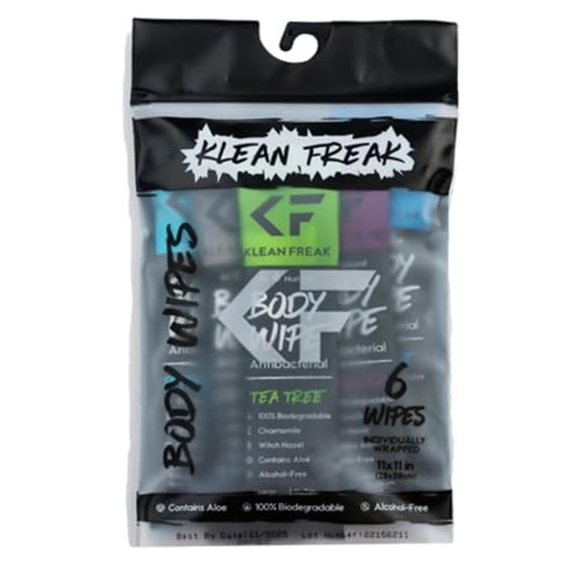 Klean Freak Body Wipes - Mini Master Pack 12 - Tea Tree Body Wipes