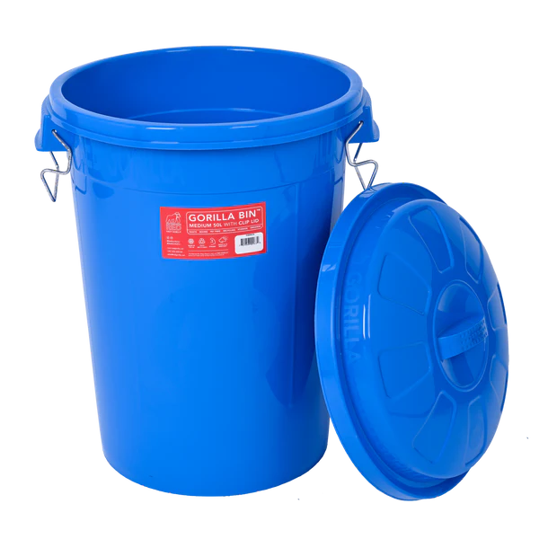 Red Gorilla - 80L Bin with Lid Blue 