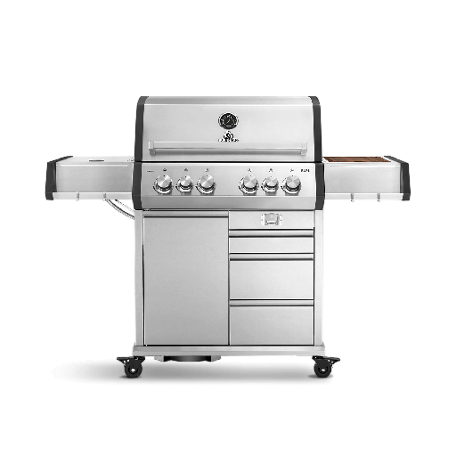 Burnhard Big EARL - 4-Burner Premium-Gas Grill 2025 with Stainless Steel with Cast Iron Grill Grate