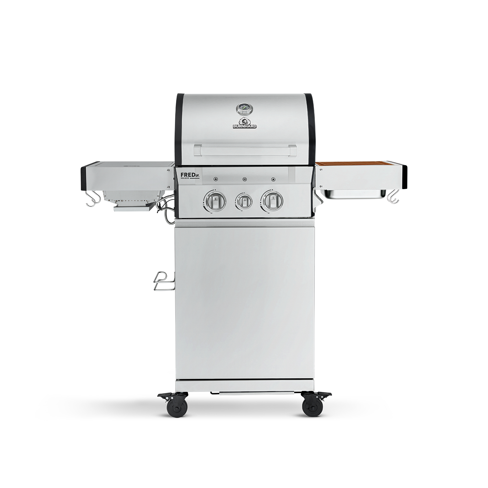 Burnhard FRED Jr. - 2-Burner Gas Grill Deluxe Stainless Steel - Series 3 with Stainless Steel Grate