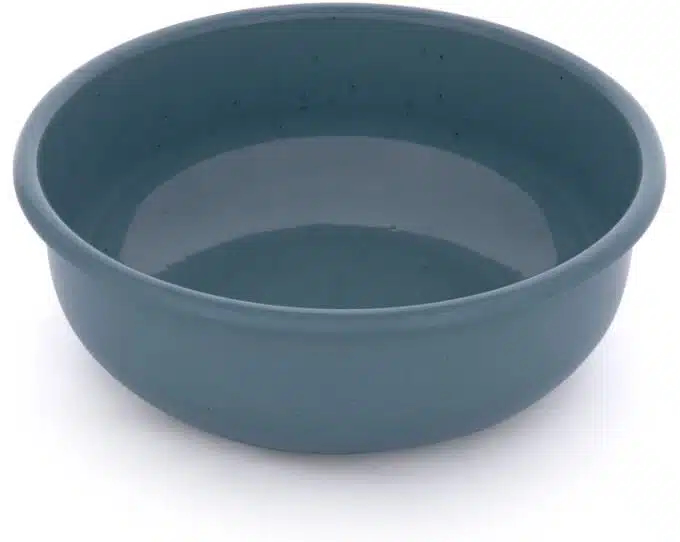 BareBones - Rolled Enamelware Bowl - Smoky Blue